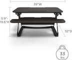 Union & Scale Staples Flexfit 35-inch Adjustable Desk Riser, Black, 2/Pack (UN50710-CCVS)