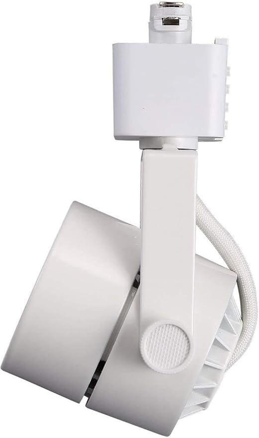 CLOUDY BAY 8W 3000K Warm White Dimmable LED Track Light Head,CRI90+ True Color Rendering Adjustable Tilt Angle Track Lighting Fixture,40° Angle for Accent Retail,White Finish,Halo Type- Pack of 6