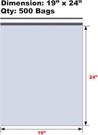 iMBAPrice 19x24 Inch White Poly Mailers, 500-Pack (#7 Large Size) Self-Seal Shipping Envelopes, Waterproof & Tear-Resistant Plastic Mailing Bags for Packaging and E-Commerce
