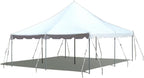 TentandTable 20' x 20' Premium Canopy Tent, White, Outdoor Pole Tent, 40-80 Person Capacity for Parties, Weddings, Events, Commercial and Residential Use, Large Heavy Duty Vinyl Canopy Tents