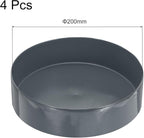 uxcell 4pcs Rubber End Caps 200mm(7 7/8 Inch) ID x 80mm(3 1/8 Inch) H Vinyl Round End Cap Cover Screw Thread Protectors Dark Grey
