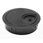 1 Pcs Desk Grommet 2-1/16" / 53 mm, Desk Cord Hole Cover, Cable Grommet Metal Zinc Alloy Materilal, Desk Hole Grommet for Home & Office Pc, Detachable Cable Cord Organizer-Flat Black