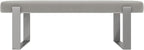VANT Upholstered Bed Bench - Zigrino Oyster - Brushed Nickel - Contemporary Modern, Bedroom Bench Seat, Hallway, or Entryway