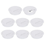 uxcell 8 Pcs 60mm (2.36 Inch) Desk Grommet, Plastic Cable Hole Cover, Wire Cord Cable Organizer for Home Office Computer Desk Cabinet, White