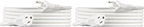 Amazon Basics Extension Cord, 13 Amps, 125V, 10 Foot, White - Pack of 2