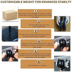 6Packs 11x17 Inch Adjustable Pedestal Poster Sign Stand, Heavy Duty Floor Standing Sign Holder Stand Aluminum Swivel Frame for Vertical and Horizontal View Sign Displayed for Foyer, Reception Area, Restaurant, Black