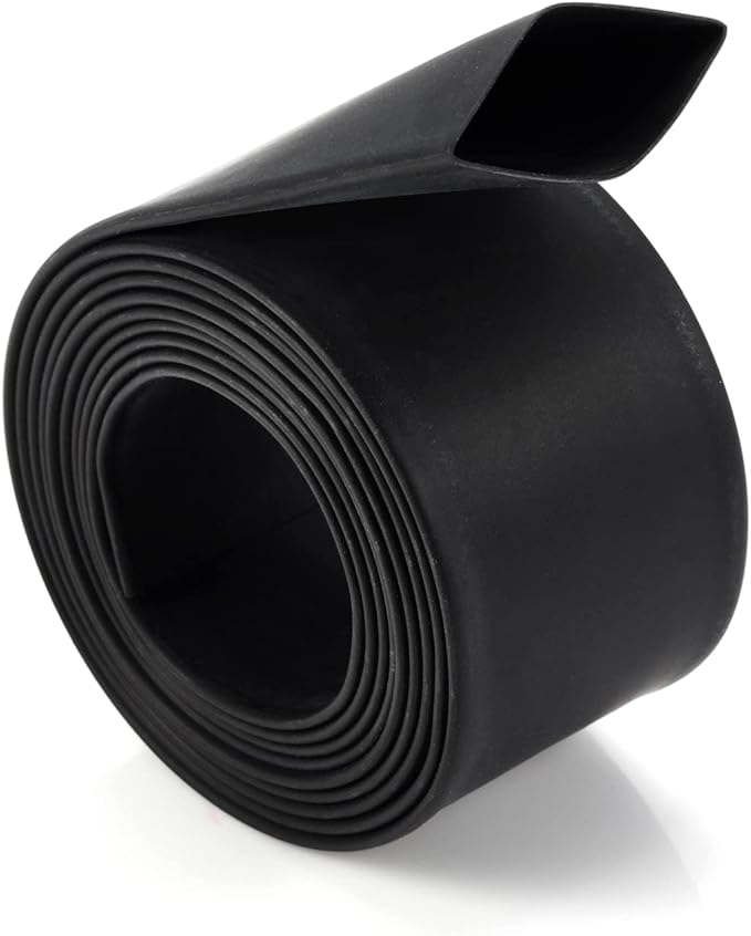 Chanzon 2:1 Ratio 1/2" (12mm) Heat Shrink Tubing 3.3Ft Roll (1M Total Length) Black Polyolefin Sleeving Wrap Shrinking 2 to 1 1pcs