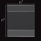 PecMuikee Acrylic Sign Holder 11 x 17 Horizontal Wall Mount Sign Holders Clear Acrylic Frame with Double Sided Tape Clear Poster Frames Plastic Sign Holder for Office, Home, Landscape, 2 Pack
