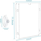 Pecmuikee Acrylic Window Sign Holder Suction Cups 8.5 x 11,Clear Acrylic Frames Wall Mount Advertising Signage Sign Holder for Glass Door Mall, Office, Home, Store, Restaurant (2 Pack)