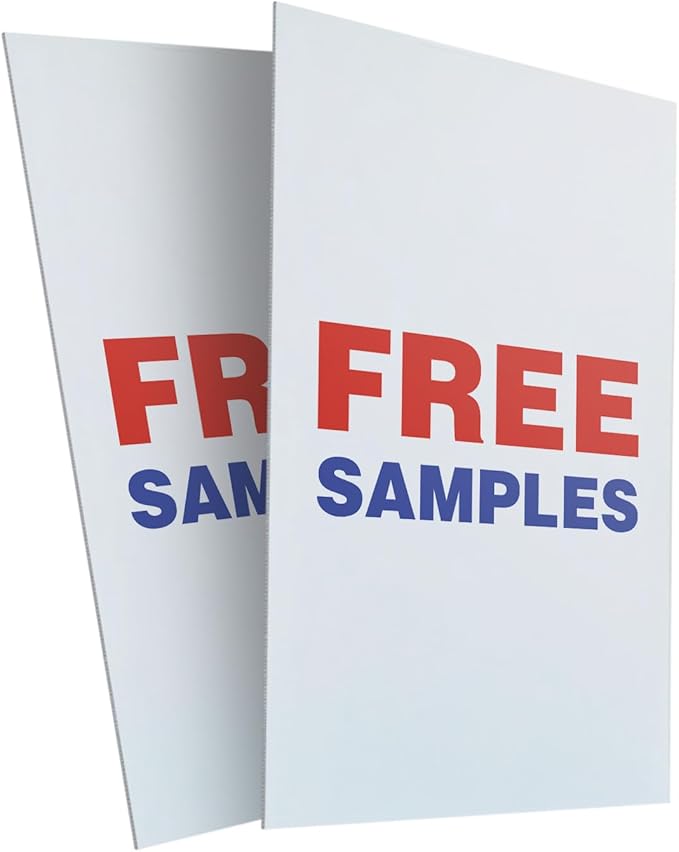 Free Samples 24" x 36" Double Sided A-Frame Sidewalk Sign Includes 2 Plastic Inserts Foldable Portable White Signicade Sandwich Board Retail Promotions Customer Incentives Business Signage Made in USA