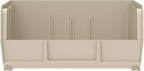 Akro-Mils 30235 AkroBins Plastic Storage Bins, Space-Saving Stackable Bins for Garage, Pantry, Craft Organization, 11" x 11" x 5", Stone, 6-Pack