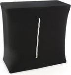 Portable Trade Show Counter Kiosk with Pop Up Stand, 38"W x 38.5"H, Stretch Cover, Wheeled Case