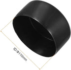 uxcell 4pcs Rubber End Caps 110mm ID Vinyl Round End Cap Cover Screw Thread Protectors Black, 50mm Height