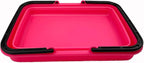 SAMMART Collapsible Basket with Handle 8L (2.1 Gallon) - Portable Outdoor Picnic Basket/Crate - Foldable Basin for Washing Dishes,Camping,Hiking (Rose Pink)