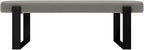 VANT Upholstered Bed Bench - Zigrino Mineral - Matte Black - Contemporary Modern, Bedroom Bench Seat, Hallway, or Entryway