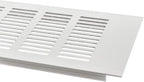 Vent Systems 15.75 x 3.94 (Outer Size) Air Supply Ventilation Grille - Pack of 2 - White Aluminum Rectangle Intake/Exhaust Door Vent Deflector - HVAC for Home Improvement Floor, Wall Duct Cover