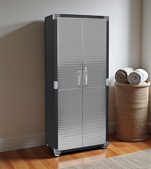 Heavy Duty Storage Solid Stainless Steel Cabinet with Lockable, Adjustable Shelf, Metal Garage Organizer (Graphite, 30" W x 18" D x 72" H)