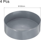uxcell 4pcs Rubber End Caps 180mm(7 1/16 Inch) ID x 80mm(3 1/8 Inch) H Vinyl Round End Cap Cover Screw Thread Protectors Light Gray