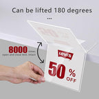 Self Adhesive Label Holder Acrylic Price Tag Displays Sign Holder Clear Table Counter Top Stand 2 Pack (（A4） 297*210mm/11.69*8.27 inches )