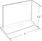 Azar Displays 142707 7-Inch Width by 5.5-Inch Height Top-Load Acrylic Sign Holder, 10-Pack