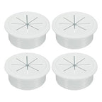 uxcell 4 Pcs Desk Grommet, 2.09 inch 53mm Desk Cable Hole Cover Wire Hole Insert for Home Office Table Cabinet Cord Organizer, Gray