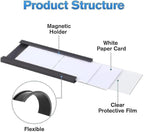 LLPT Magnetic Label Holder 5" x 3" 50 Packs C Channel 300g White Paper Cards Protective Film Strong Removable for Shelf White Board Toolbox Metal Wall Cabinet Drawer(MH5350)