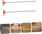 12pcs Heavy Duty Steel Tent Ground Anchors Thickened Metal Pegs for Camping Beach Hiking Deep Penetration for Enhanced Stability Soft Soil and Wind Resistance