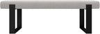 VANT Upholstered Bed Bench - Ribbed Stone - Matte Black - Contemporary Modern, Bedroom Bench Seat, Hallway, or Entryway