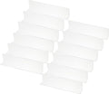 PATIKIL 12 Pack Shelf Dividers for Closet Organization, 11x1.18x2.4 Acrylic Closets Separator Kitchen Cabinet Shelves Under Bed Blocker for Bedroom Kitchen Office, Clear
