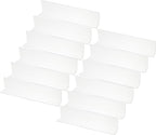 PATIKIL 12 Pack Shelf Dividers for Closet Organization, 11x1.18x2.4 Acrylic Closets Separator Kitchen Cabinet Shelves Under Bed Blocker for Bedroom Kitchen Office, Clear