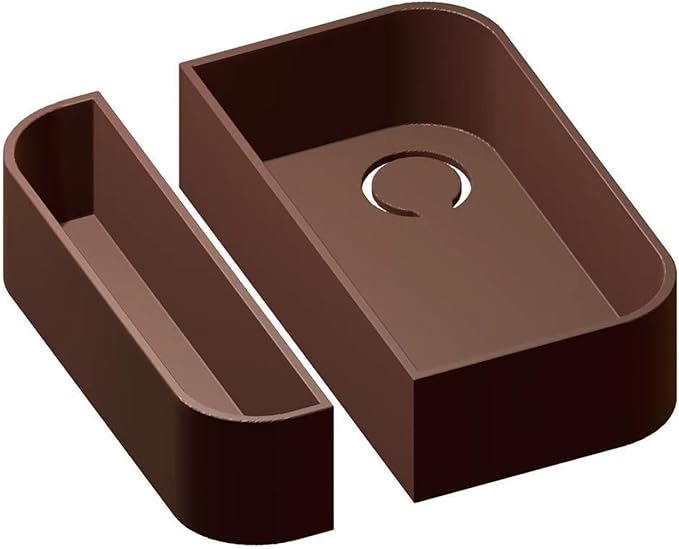 Door Sensor Cover Compatible with Ring (Color Matching), Snap-On Design for Ring 1st/2nd Gen Sensors, Strong Protective to Hide White Sensor, Upgrade Home Security Aesthetics - Brown