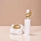 Oirlv Acrylic Jewelry Display Stand Ring Showcase Display Holder 7 PCS Rings Stand (White)