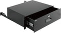 Tecmojo 3U Rack Drawer,Rack Mount Drawer for 19in Network Equipment/Server/AV Rack or Cabinet Enclosure,Sliding and Lockable Server Rack Drawer - Load-Bearing 44lb (20kg),with Cable Management Holes