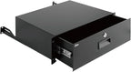 Tecmojo 3U Rack Drawer,Rack Mount Drawer for 19in Network Equipment/Server/AV Rack or Cabinet Enclosure,Sliding and Lockable Server Rack Drawer - Load-Bearing 44lb (20kg),with Cable Management Holes