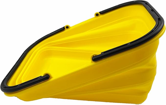 SAMMART 12L (3.17Gallon) Collapsible Tub with Handle - Portable Outdoor Picnic Basket/Crate - Foldable Shopping Bag - Space Saving Storage Container (Golden Yellow)