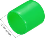 uxcell 10pcs Rubber End Caps 22mm(7/8") ID Vinyl Round End Cap Cover Screw Thread Protectors Green