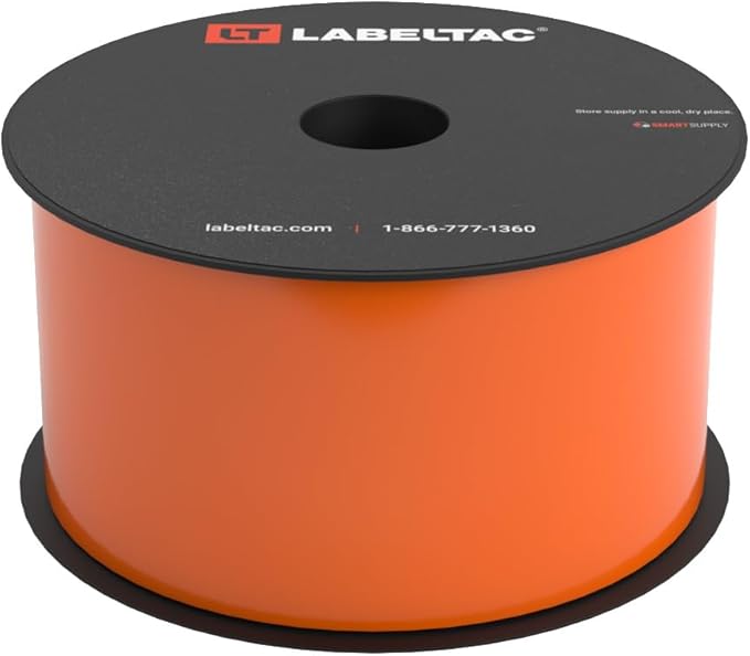 LabelTac 4 and Pro Model Indoor/Outdoor Rack Label Supply 2.5" x 150' Orange