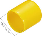 uxcell 5pcs Rubber End Caps 22mm(7/8") ID PVC Vinyl Round Tube Bolt Cap Cover Screw Thread Protectors Yellow