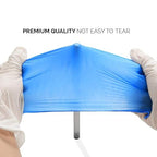 Basic Medical Synmax Vinyl Exam Gloves - Latex-Free & Powder-Free - Large, BMPF-3003 Blue Box of 100