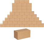 EdenseeLake 50 Pack 8x4x4 inches Small Shipping Boxes Corrugated Cardboard Boxes for Packing, Mailng, Moving, Brown