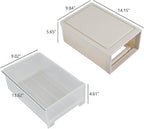 12 Quart Stackable Plastic Drawer Unit, Stacking Desktop Drawer Boxes, 3 Packs