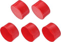 uxcell 5pcs Rubber End Caps 3 3/8"(85mm) ID Vinyl PVC Round Tube Bolt Cap Cover Screw Thread Protectors Red