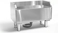 Stainless Steel Floor Mop Basin - Mounted Sink for Commercial Use (31.49'16.1'21.6')