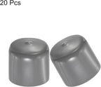 uxcell 20pcs Rubber End Caps 32mm ID Vinyl Cap Cover Screw Protectors Dark Grey
