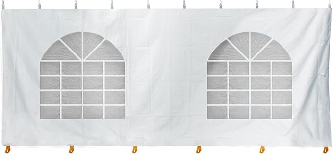 TentandTable Standard Cathedral Tent Sidewall, 8-Foot by 20-Foot, Waterproof Sidewalls for Commercial Party & Canopy Tents, UV Resistant & Removable, 14oz Translucent Vinyl, Tent Not Included
