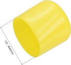uxcell 10pcs Rubber End Caps 40mm(1 9/16") ID Vinyl Round End Cap Cover Screw Thread Protectors Yellow