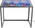 Displays2go 43" Interactive Touch Desk with PCAP Touchscreen – Digital Display Desk, Wheelchair Accessible, Touchscreen Kiosk for Retail & Education – Black