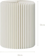 Cylinder Stands for Party,White Paper Display Stand,Reusable,Waterproof and Foldable Cylindrical Pedestal,Suitable for Event Scenes such as Parties and home Decoration,Bearing 660 Pounds