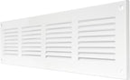 Repa Market 2-Pack Air Vent Cover 16x4 Inch (Outer Dimensions) White Galvanized Steel Louvered Grill Cover with Mesh Screen/Wall or Ceiling Vent/HVAC Register for Indoor and Outdoor Ventilation