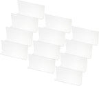 PATIKIL 12 Pack Shelf Dividers for Closet Organization, 9.8x1.57x4.7 Acrylic Closets Separator Kitchen Cabinet Shelves Under Bed Blocker for Bedroom Kitchen Office, Clear
